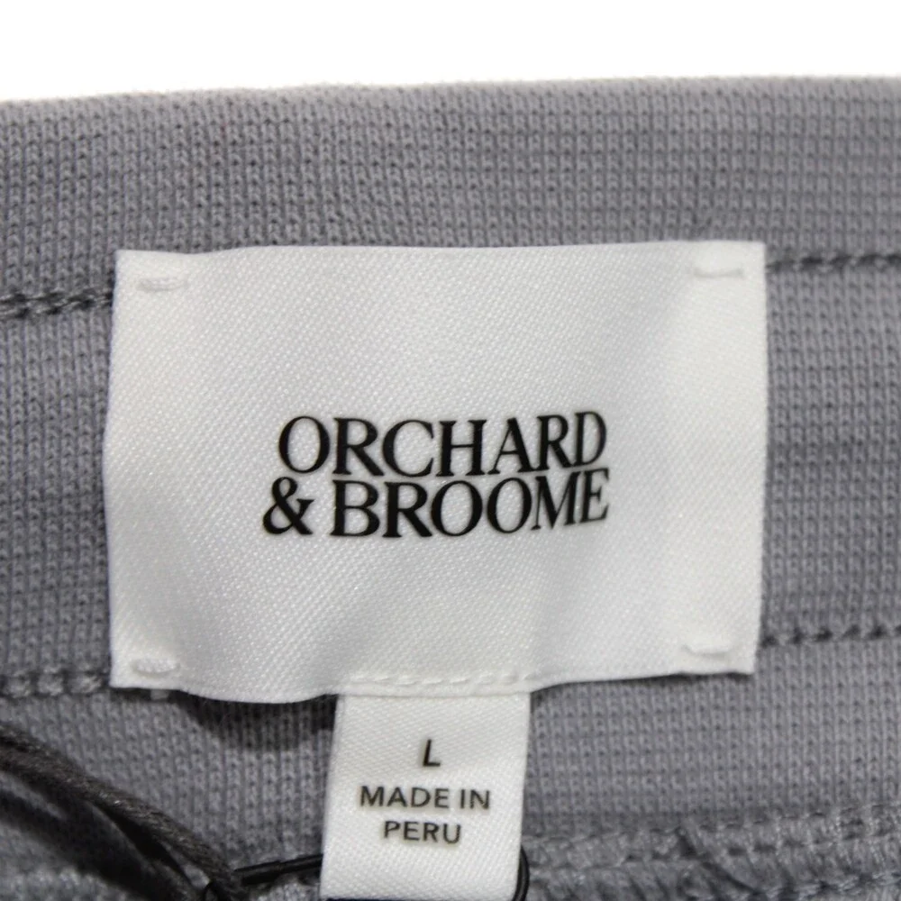 Orchard & Broome NWT Jogger Sweatpants Size L Clinton in Cloud Gray Cotton Blend